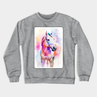 Horse Watercolor Portrait 1 Crewneck Sweatshirt